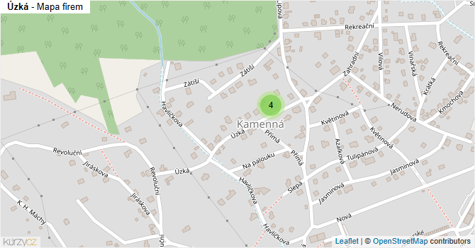 Úzká - mapa firem
