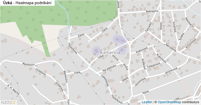Úzká - mapa podnikání