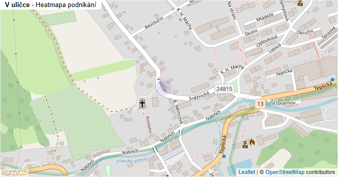 V uličce - mapa podnikání