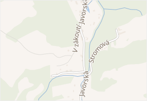 V zákoutí v obci Jílové - mapa ulice