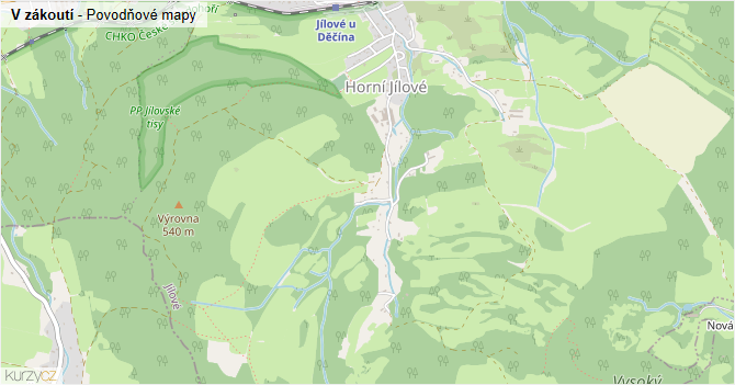 V zákoutí - záplavové mapy stoleté vody