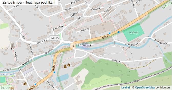 Za továrnou - mapa podnikání