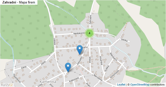 Zahradní - mapa firem