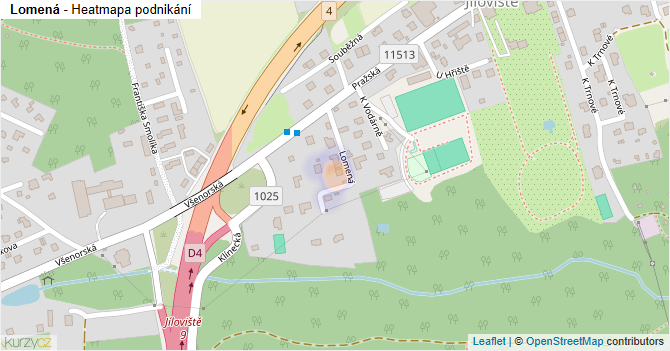 Lomená - mapa podnikání