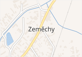Zeměchy v obci Jimlín - mapa části obce
