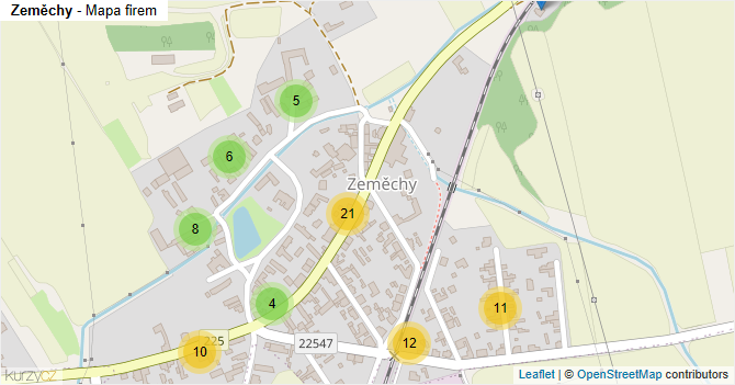 Zeměchy - mapa firem
