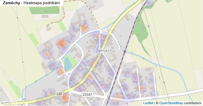 Zeměchy - mapa podnikání