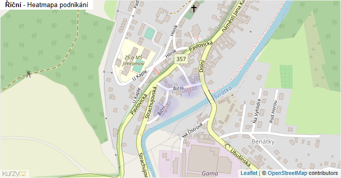 Říční - mapa podnikání