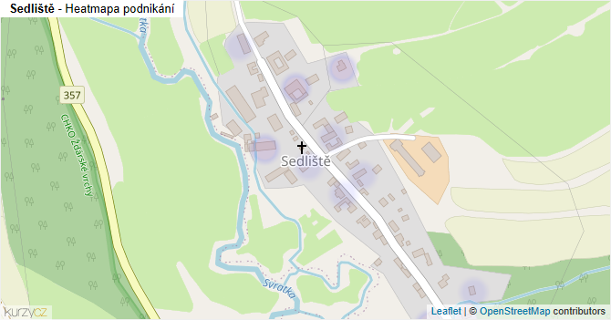 Sedliště - mapa podnikání