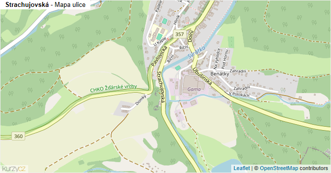 Strachujovská - mapa ulice
