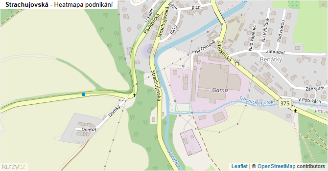 Strachujovská - mapa podnikání