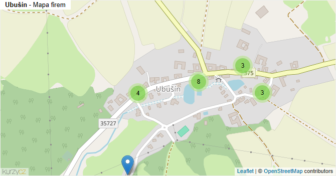 Ubušín - mapa firem