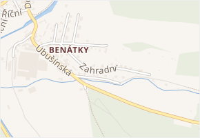Zahradní v obci Jimramov - mapa ulice