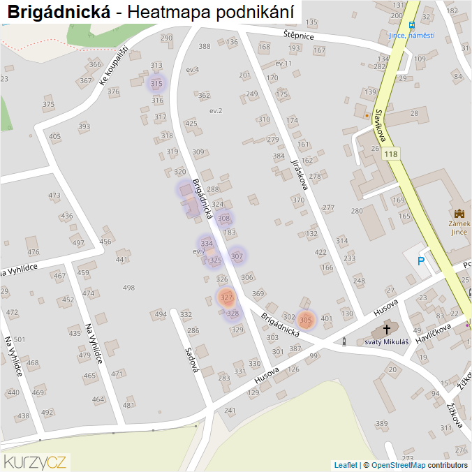 Mapa Brigádnická - Firmy v ulici.