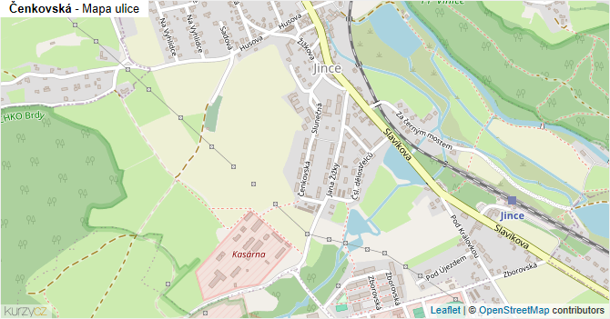 Čenkovská - mapa ulice
