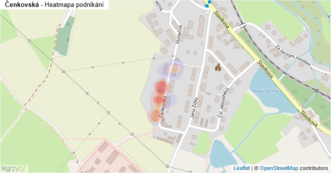 Čenkovská - mapa podnikání