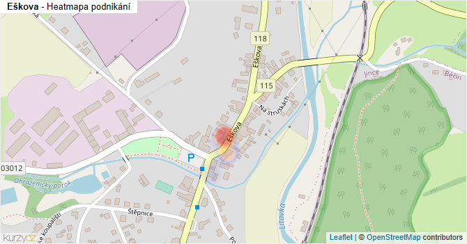 Eškova - mapa podnikání