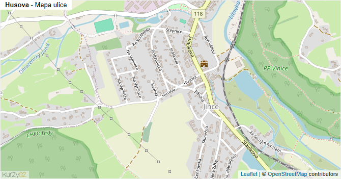 Husova - mapa ulice