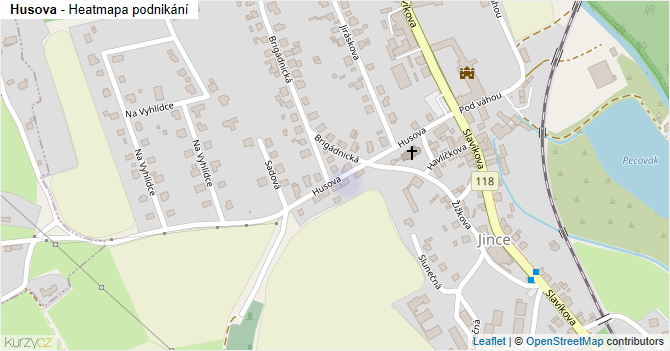 Husova - mapa podnikání