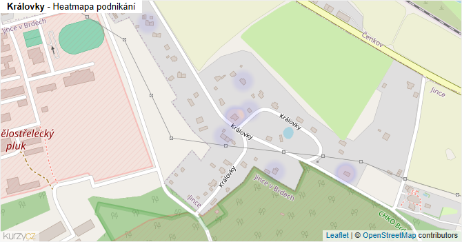 Královky - mapa podnikání