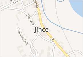 náměstí 1. máje v obci Jince - mapa ulice