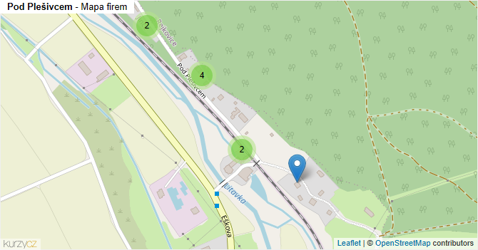 Pod Plešivcem - mapa firem