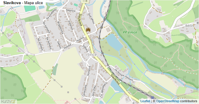Slavíkova - mapa ulice