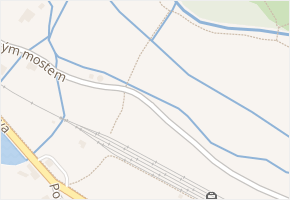 Za černým mostem v obci Jince - mapa ulice