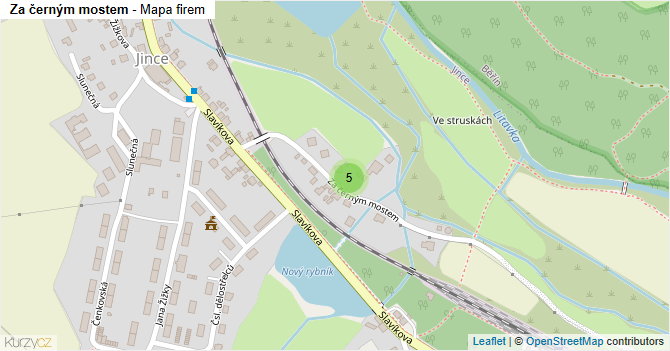 Za černým mostem - mapa firem