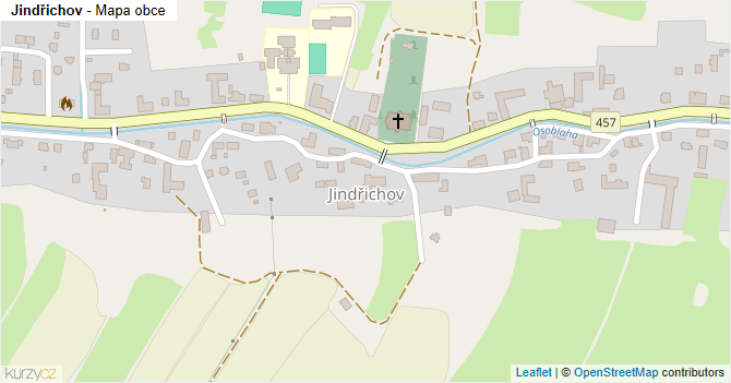 Jindřichov - mapa obce