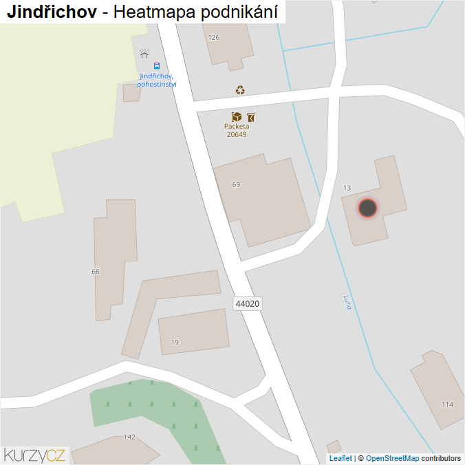 Mapa Jindřichov - Firmy v obci.