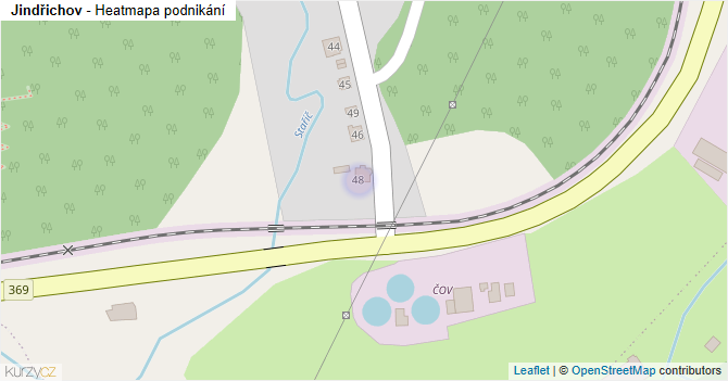 Jindřichov - mapa podnikání