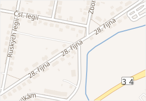 28. října v obci Jindřichův Hradec - mapa ulice