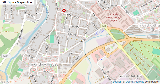 28. října - mapa ulice