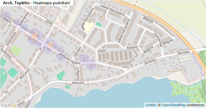 Arch. Teplého - mapa podnikání