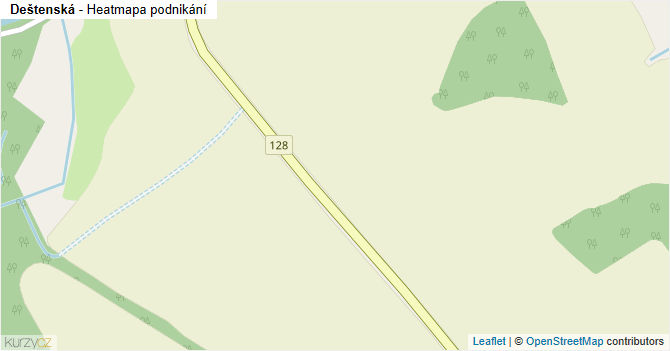 Deštenská - mapa podnikání