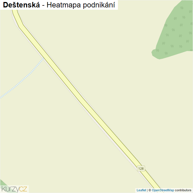 Mapa Deštenská - Firmy v ulici.