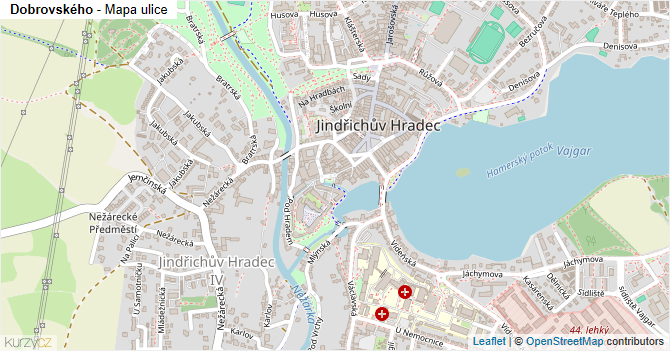 Dobrovského - mapa ulice
