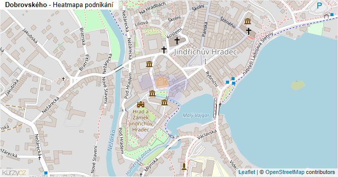 Dobrovského - mapa podnikání