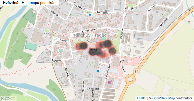 Hvězdná - mapa podnikání