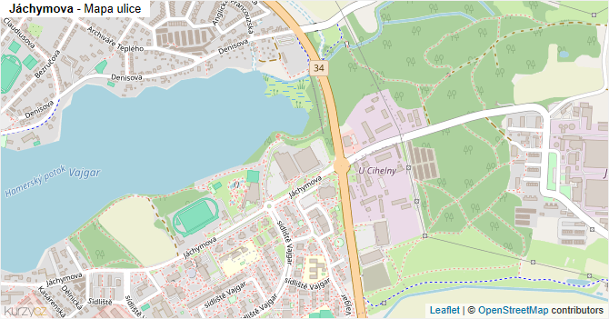 Jáchymova - mapa ulice