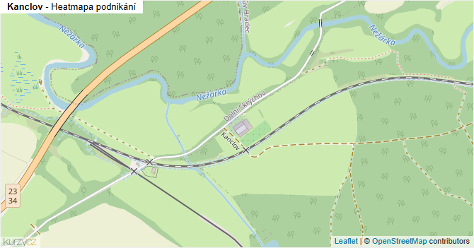 Kanclov - mapa podnikání