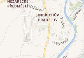 Karla Čapka v obci Jindřichův Hradec - mapa ulice