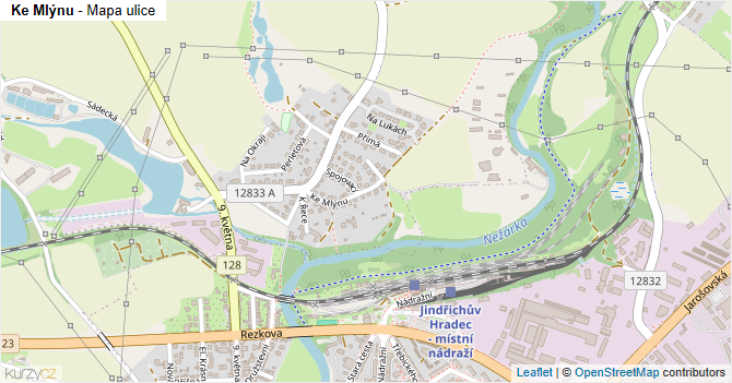 Ke Mlýnu - mapa ulice