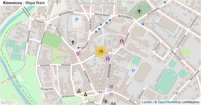 Kmentova - mapa firem