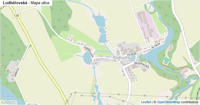 Lodhéřovská - mapa ulice