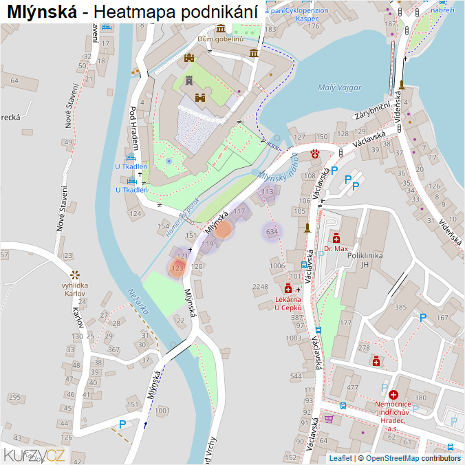 Mapa Mlýnská - Firmy v ulici.