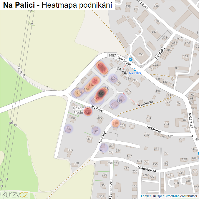 Mapa Na Palici - Firmy v ulici.