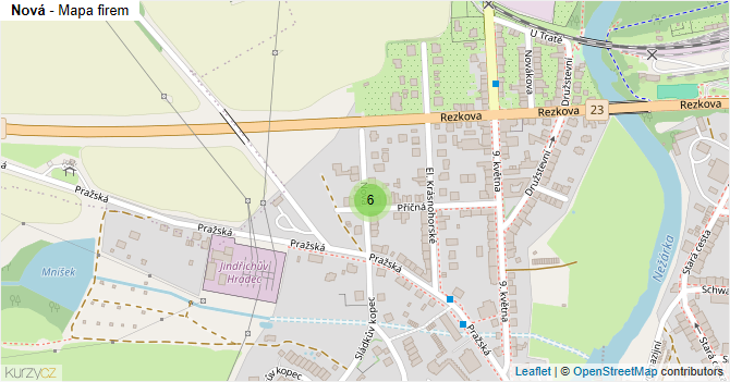Nová - mapa firem