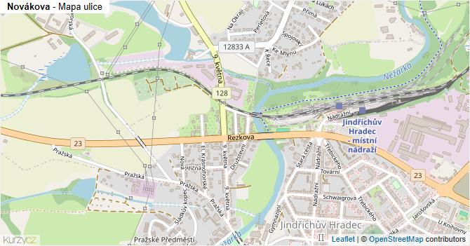 Novákova - mapa ulice